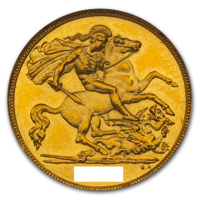 Goldmünze 1/2 Sovereign George