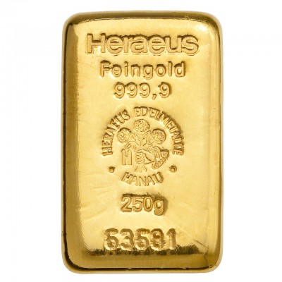 Goldbarren 250 g zur Lagerung