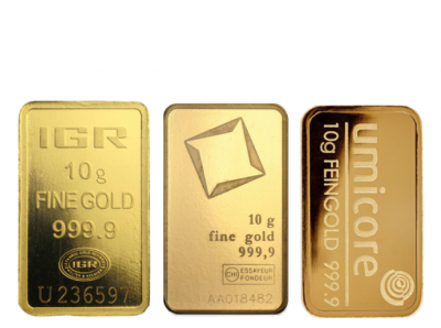 Goldbarren 10 Gramm Feingold LBMA-zertifiziert Resale diverse