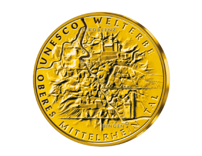 Goldmünze 100 Euro Oberes Rheinmitteltal 2015 1/2 Unze