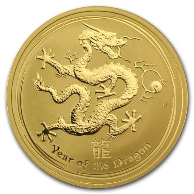 Goldmünze Jahr des Drachen 1 Unze Lunar II 2012 