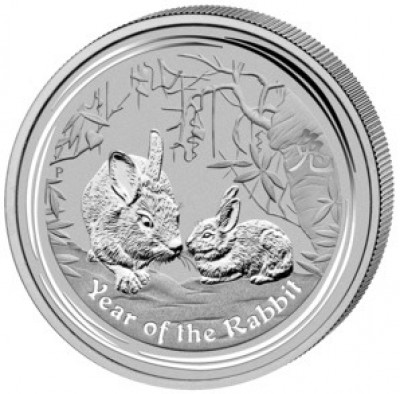 Silbermünze Jahr des Hasen Lunar II 1kg  2011 differenzbesteuert