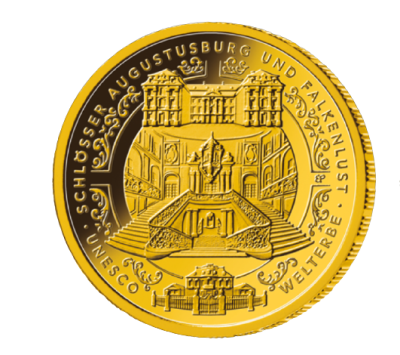 Goldmünze 100 Euro Augustusburg und Falkenlust 2018 1/2 Unze