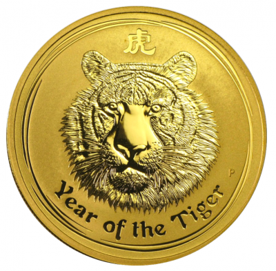 Goldmünze Jahr des Tigers 1/4 Unze Lunar II 2010 