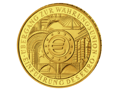 Goldmünze 100 Euro Währungsunion 2002 1/2 Unze 