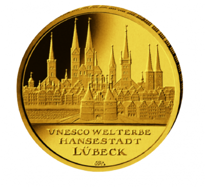 Goldmünze 100 Euro Lübeck 2007 1/2 Unze