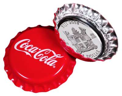 1 $ Coca-Cola Fiji Kronkorken