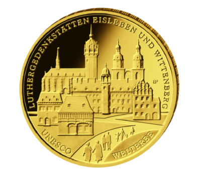 Goldmünze 100 Euro Luthergedenkstätten 2017 1/2 Unze